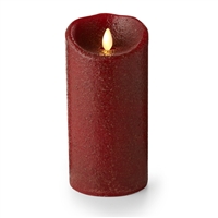 Luminara - Flameless LED Candle - Indoor - Wax - Country Rio Red - 3.5" x 7" - Remote Ready