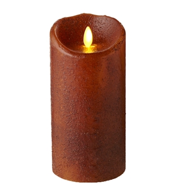 Luminara - Flameless LED Candle - Indoor - Wax - Country Yam - 4" x 7" - Remote Ready