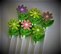 Wooden Flower Peg Pick Asstd. 0411427