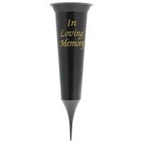 Grave Vase n Fret Black In Loving Memory. 0608249