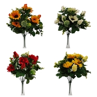 45cm Rose Bud Sunflower Foliage x 18