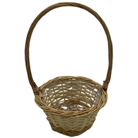 8" Willow Basket Bleached