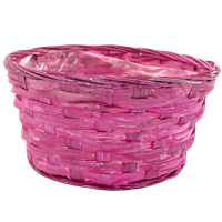 21cm Bamboo Bowl Pink