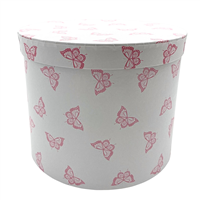 Pink Butterfly Hat Box