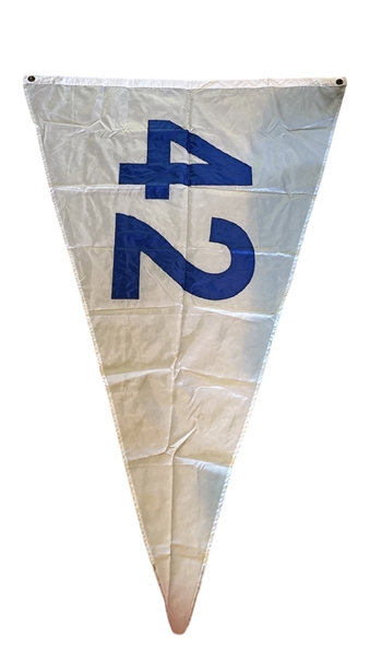 Jackie Robinson retired Number "42" Flag From Old Busch Stadium!