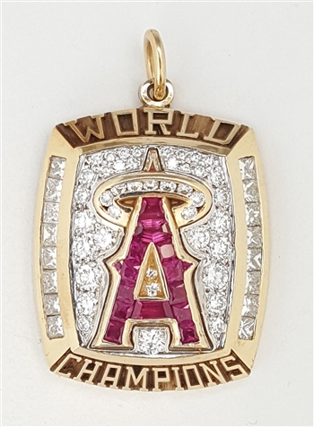 2002 Anaheim Angels World Series Champions 14K Gold Pendant