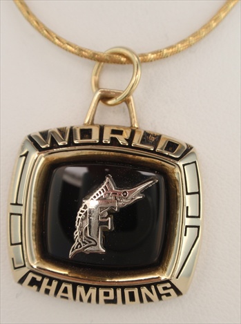 1997 Florida Marlins World Series Champions 10K Gold Limited Edition Pendant