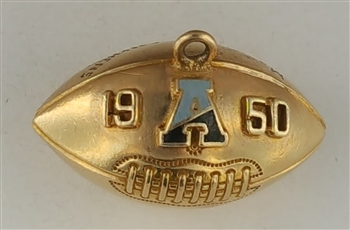 1949-50 Army Black Knights Football 10K Gold Championship Pendant!