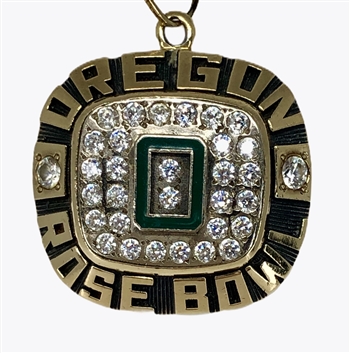 1995 Oregon Ducks "Rose Bowl" Championship NCAA 10K Gold  Football Pendant!