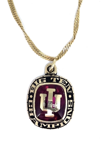 1972-73 Indiana Hoosiers NCAA Basketball Big-10 Champions 10K Gold Pendant!