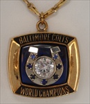 1970 Baltimore Colts Super Bowl V Champions 10K Yellow Gold Pendant!