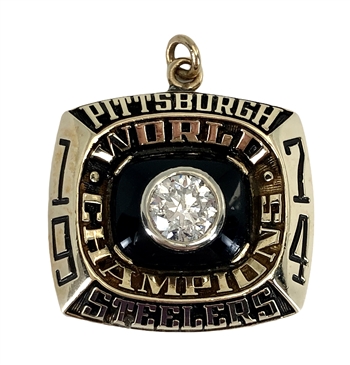 1974 Pittsburgh Steelers Super Bowl IX Champions 10K Gold & Diamond Pendant!
