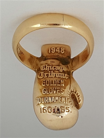 1948 Golden Gloves Boxing Championship 14K & Diamond Ring!