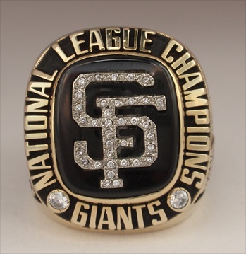 2002 San Francisco Giants World Series "N.L. Champions" 10K Gold & Diamond Ring!