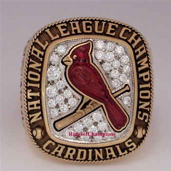 2004 St. Louis Cardinals World Series "National League" Championship 10K Gold & Diamond *Real* Ring!