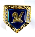 2010  Arizona League Brewers (Milwaukee Brewers) Rookie League Champions Ring!