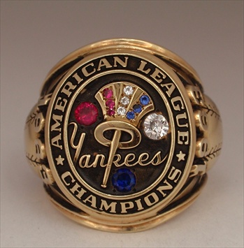 1963 New York Yankees World Series "American League" Champions 14K Gold *Real* Ring!