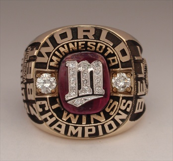 1987 Minnesota Twins World Series Champions 10K Gold BALFOUR *Proto-Type* Ring w/ All Real Diamonds