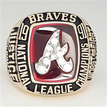 1991 Atlanta Braves National League Champions 10K Yellow Gold Ring!