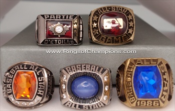 Lee MacPhail's Lot Of Five MLB All-Star Game Rings