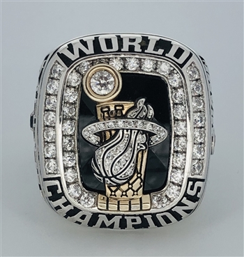 2012 Miami Heat NBA Basketball "World Champions" 10K White Gold Ring!