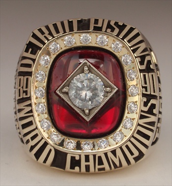 1990 Detroit Pistons NBA World Champions 10K Gold Ring!