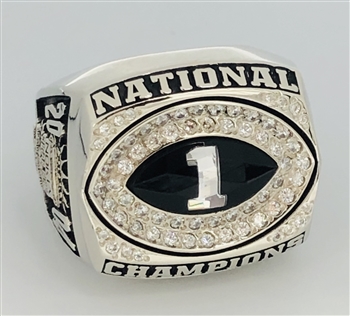 2004 LSU Tigers NCAA Football "National Champions" 10K White Gold Ring!