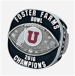 2016 Utah Utes "Foster Farms Bowl" Champions NCAA Football Ring!