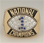 1986 Penn St. Nittany Lions "National Champions" 10K Yellow Gold Football Ring!