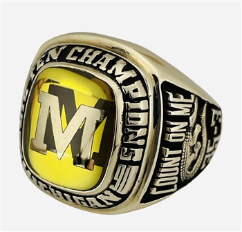 1990 Michigan Wolverines Big-10 Champions 10K Gold Ring!