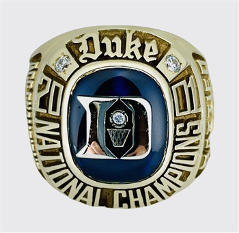 2001 Duke Blue Devils NCAA Basketball "National Champions" 10K Gold Ring!