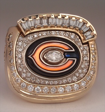 2006 Chicago Bears Super Bowl XLI "N.F.C." Champions 10K Gold & Diamond Player's Ring