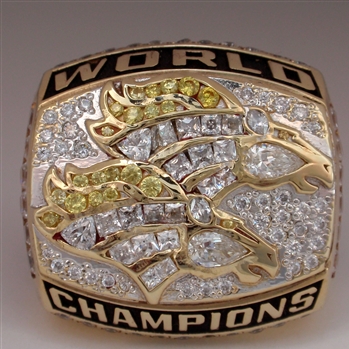 1998 Denver Broncos Super Bowl XXXIII Champions 10K Gold Ring! *John Elway*