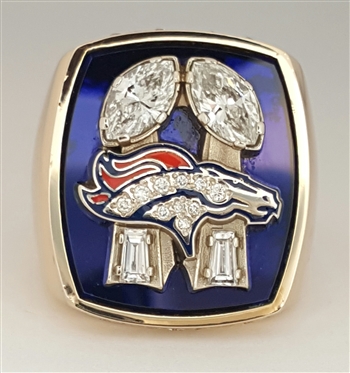 1998 Denver Broncos Super Bowl XXXIII Champions 14K GoldProto-type Ring With All Real Diamonds.