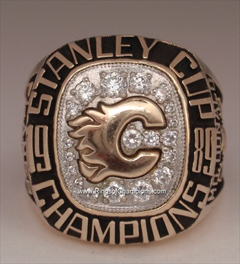 1989 Calgary Flames "Stanley Cup" Champions 10K Gold Ring
