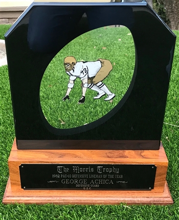 George Achica's 1982 "Morris Trophy" (Most Outstanding Lineman Award)!