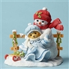 Cherished Teddies Bear with Snowman and Sled  4047390