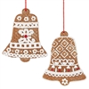 RAZ - Bell Gingerbread Ornaments - Set of 2