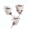 Kurt Adler - Cream colored Owl Ornaments - Set of 3