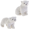 RAZ - Faux Fur - Polar Bear Ornaments - Set of 2