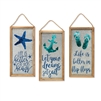 Gerson - Wood and Metal Nautical Signs - Set of 3