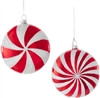 Kurt Adler - Glass Candy Cane Ornaments set of 2