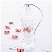 RAZ Imports - 6" Glass Christmas Candy Jar Ornament