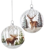 Kurt Adler - Glass Deer and Moose Ornaments - set of 2