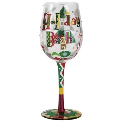 Holiday Bash Wine Glass