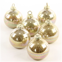 Iridescent Gold Glass Place Card Holder and Ornament