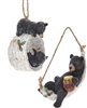 Kurt Adler - Little Bears Birch Ornaments set of 2