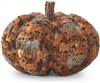 K&K Interiors Orange & Brown Feather Pumpkin 6.5 Inch