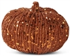 K&K Interiors 4.5 Inch Orange Glitter Pumpkin