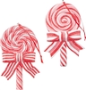 RAZ Imports - Peppermint Lollipop Ornaments - Set of 2